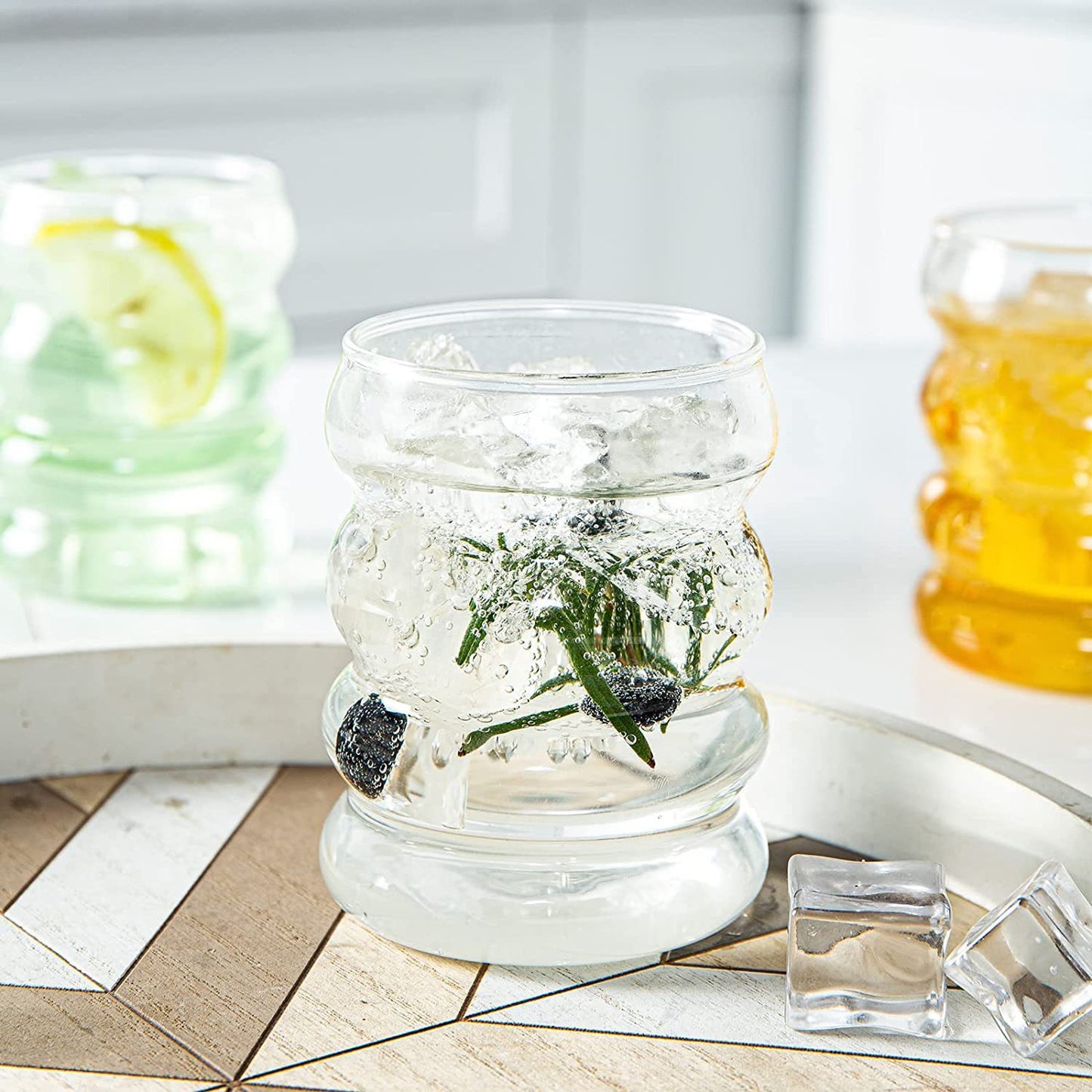Glas-Set mit Glasstrohhalm (2er) – nachhaltig trinken mit NutriWave